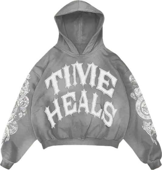 Time Heals Graphic Hoodie - Oversized Streetwear | Premium Cotton - Radiant Graphics 