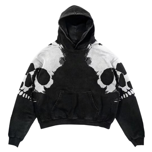 Double Skull Graphic Hoodie - Oversized Streetwear | Premium Cotton - Radiant Graphics 